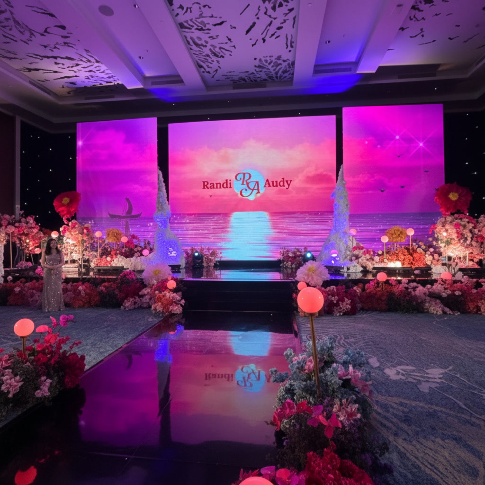 Gate stage wedding Randi & Audy.